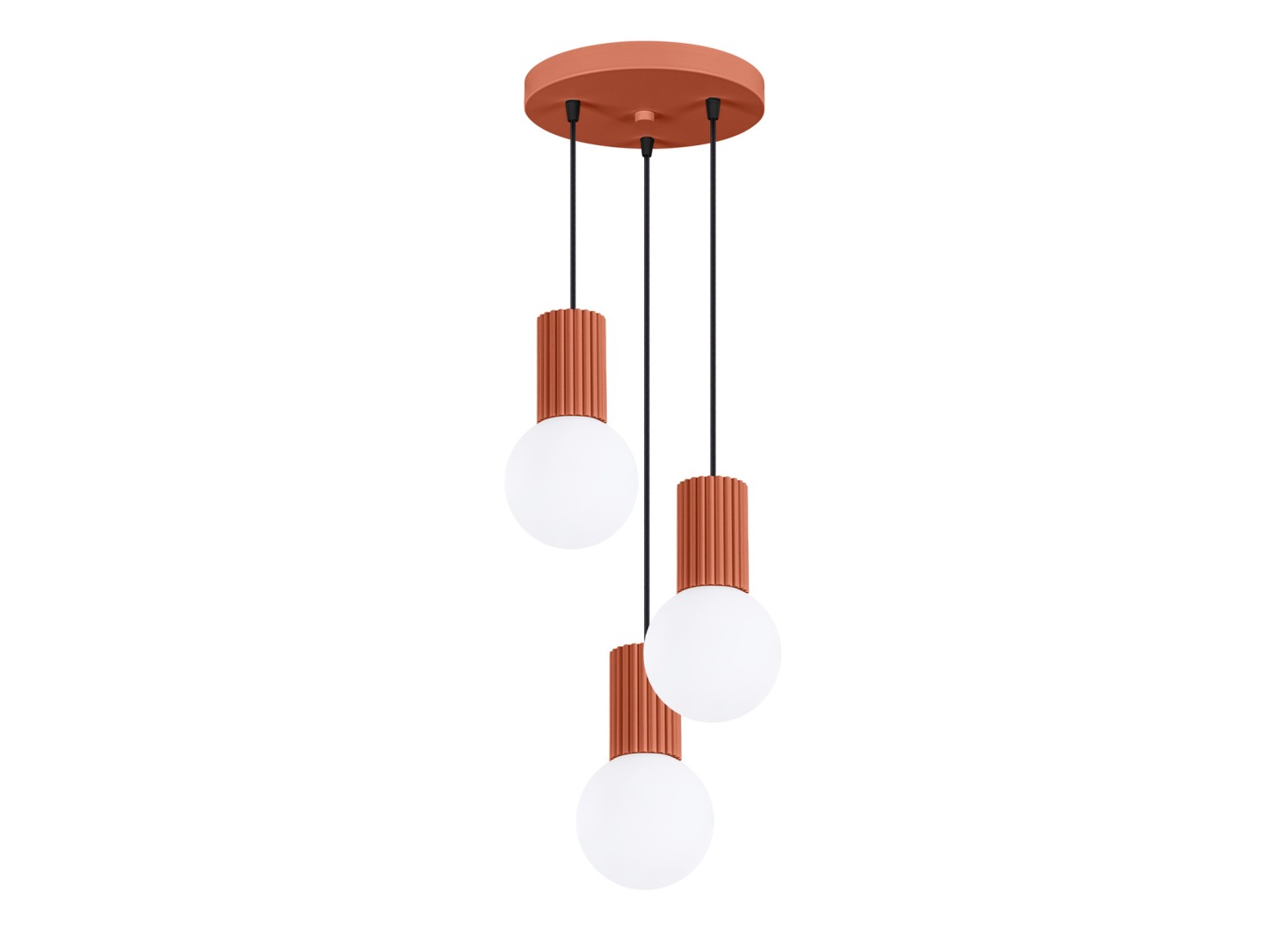 Suspension HALO 3P ocre rouge