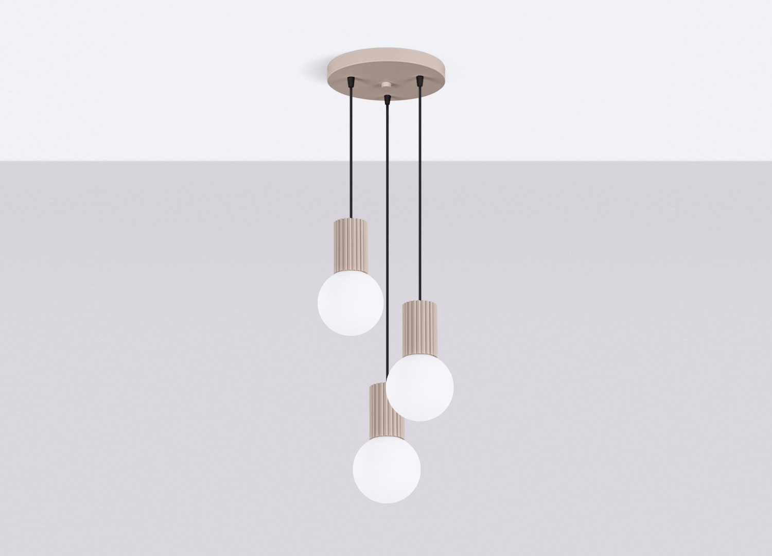 Suspension HALO 3P taupe – vue complémentaire 2