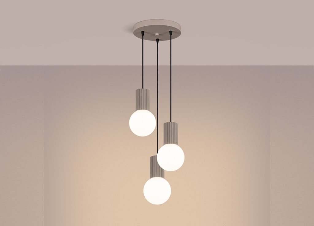 Suspension HALO 3P taupe – vue complémentaire 3