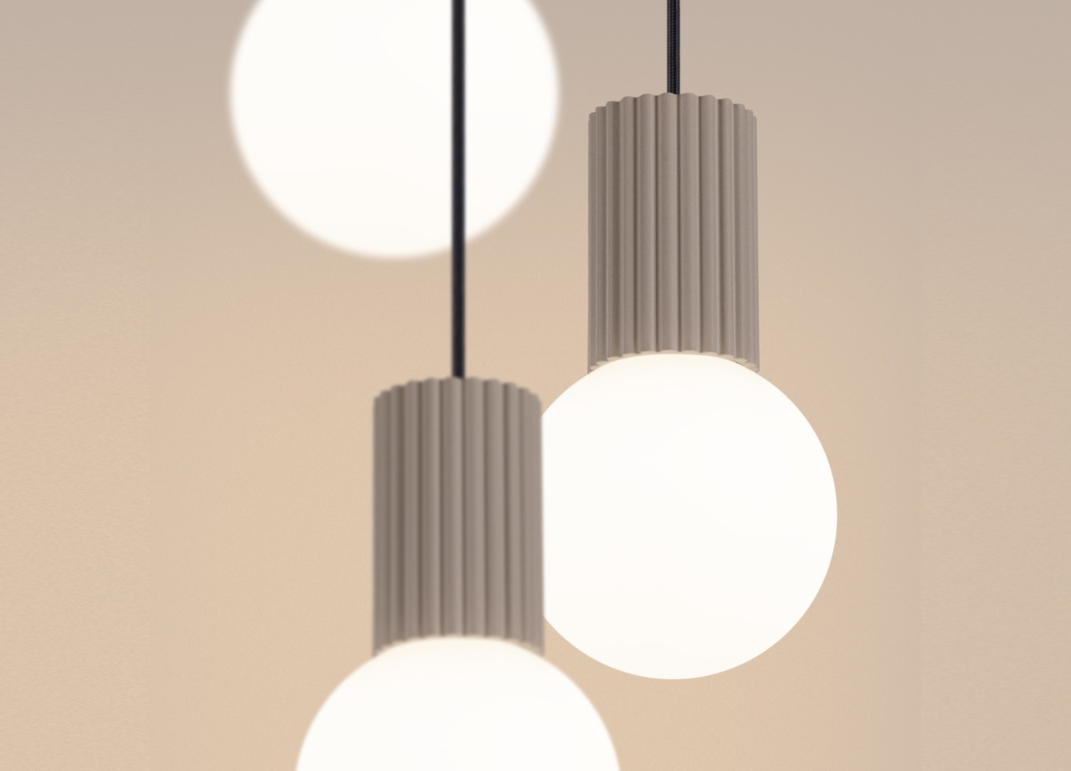 Suspension HALO 3P taupe – vue complémentaire 4