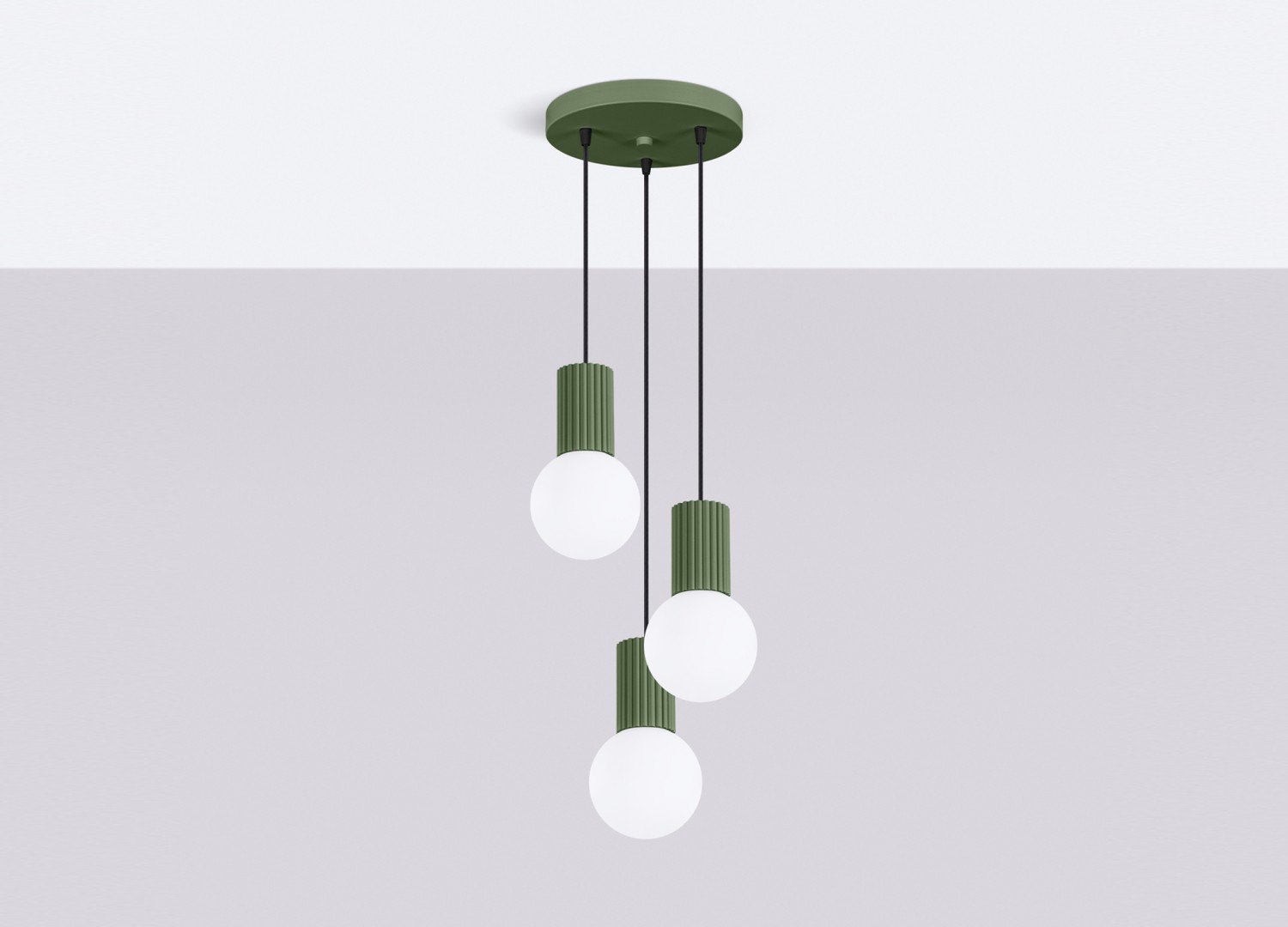 Suspension HALO 3P vert olive – vue complémentaire 2