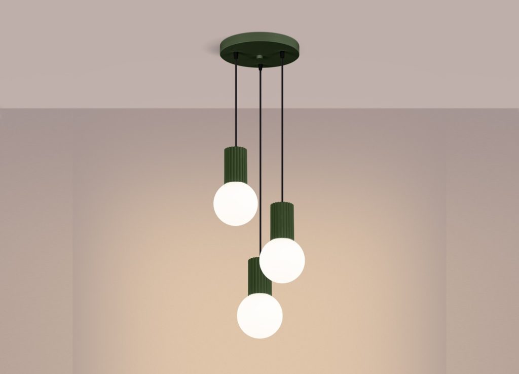 Suspension HALO 3P vert olive – vue complémentaire 3