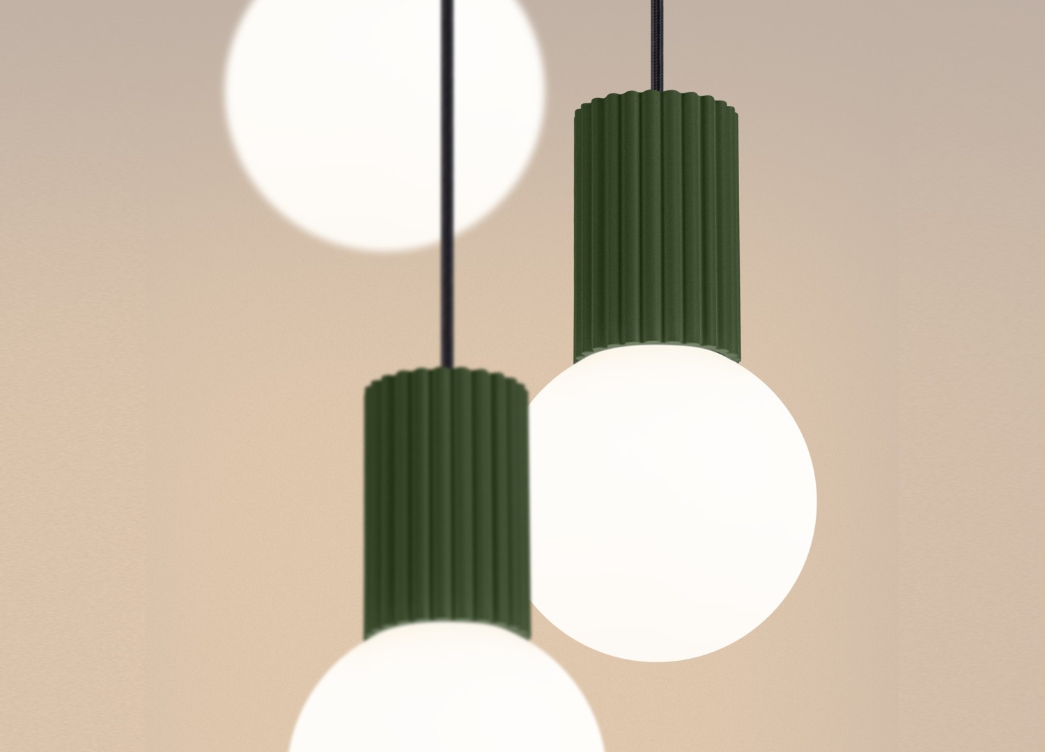 Suspension HALO 3P vert olive – vue complémentaire 4