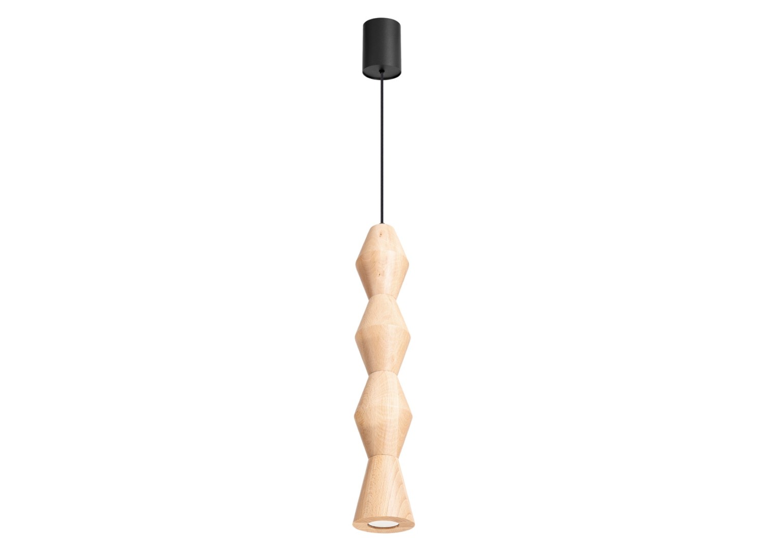 Suspension KUBBE grande R bois naturel GU10
