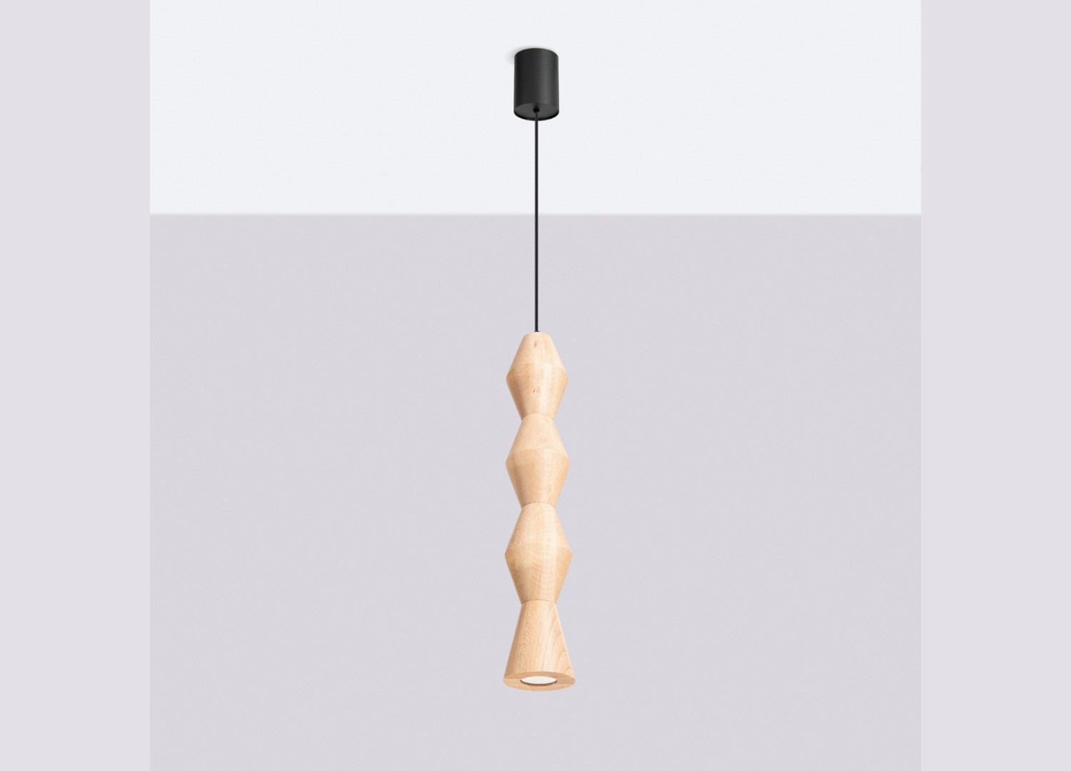 Suspension KUBBE grande R bois naturel GU10 – vue complémentaire 2