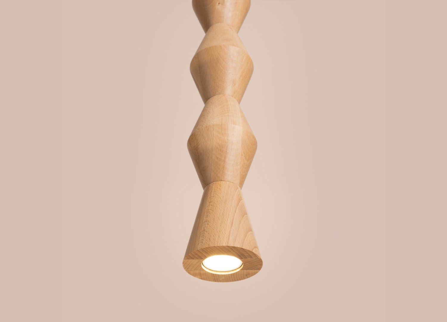Suspension KUBBE grande R bois naturel GU10 – vue complémentaire 4