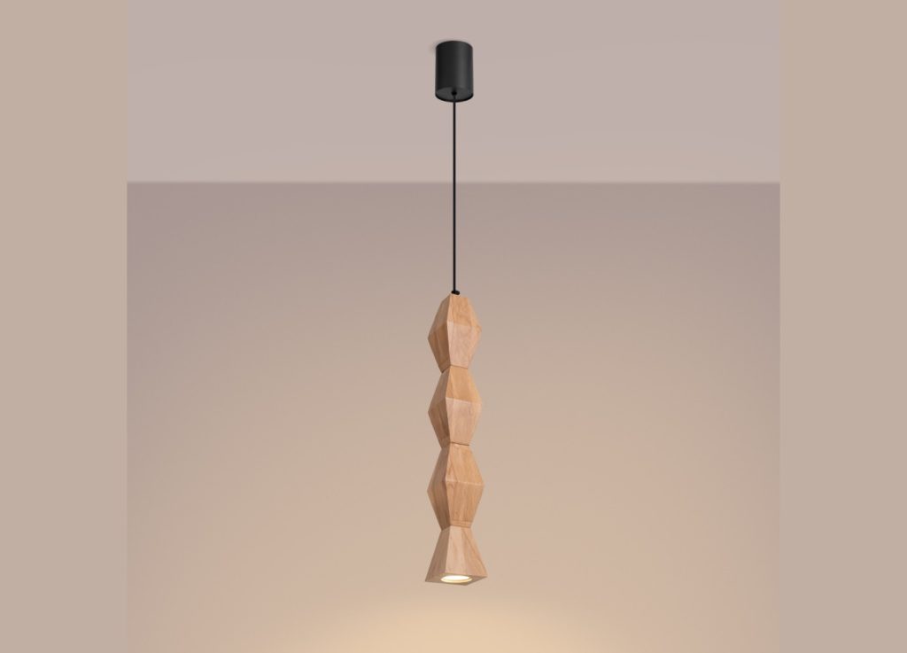 Suspension KUBBE grande S bois naturel GU10 – vue complémentaire 3