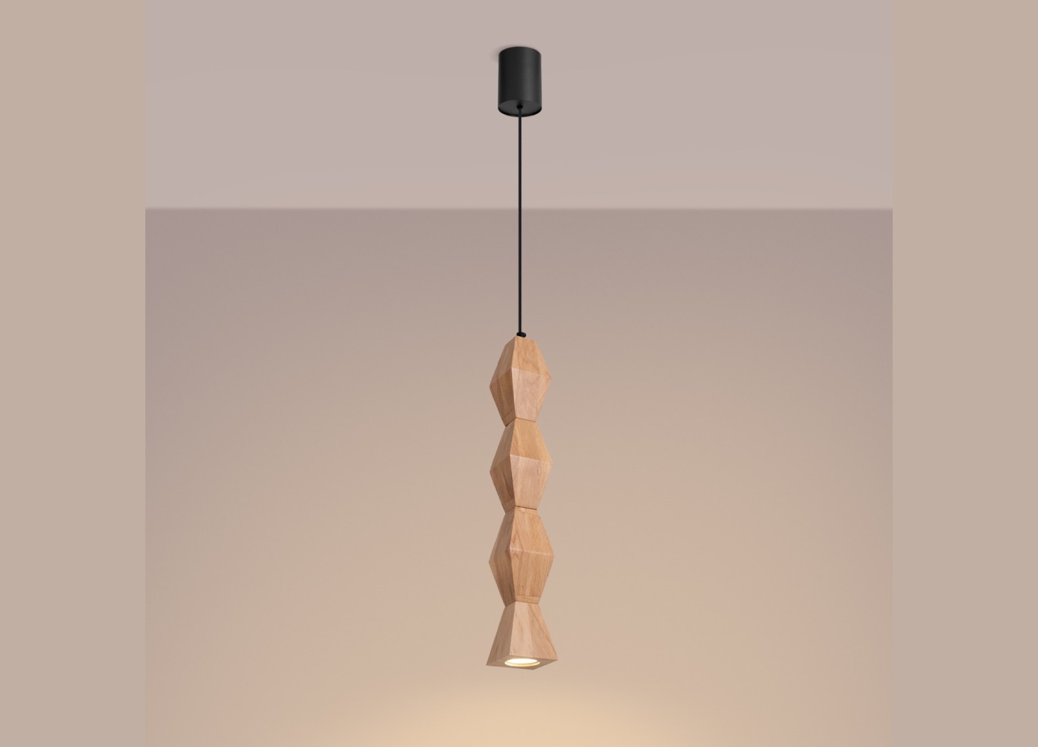 Suspension KUBBE grande S bois naturel GU10 – vue complémentaire 3