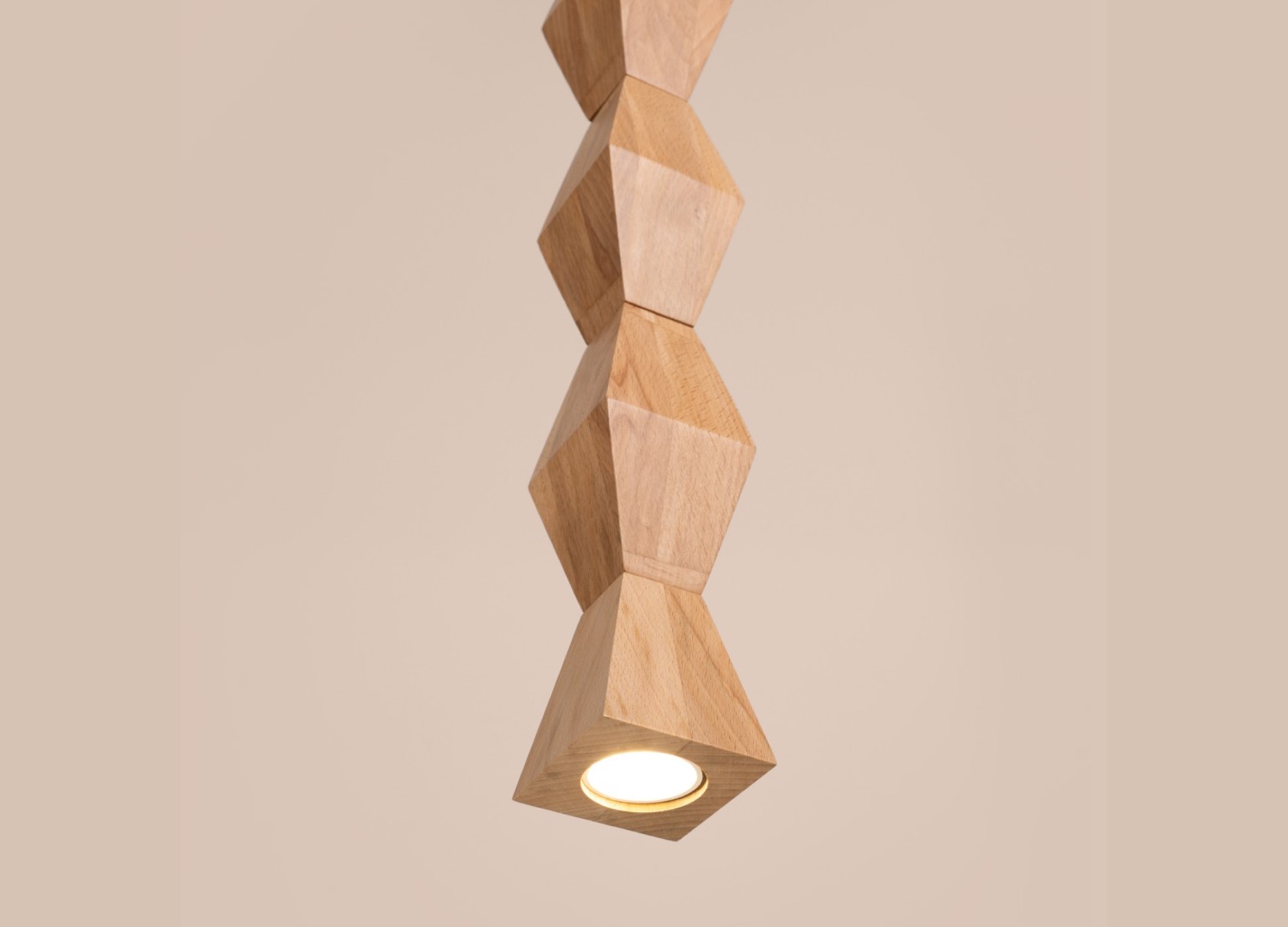 Suspension KUBBE grande S bois naturel GU10 – vue complémentaire 4