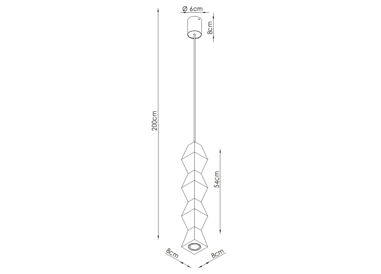 Suspension KUBBE grande S bois naturel GU10 – vue complémentaire 10
