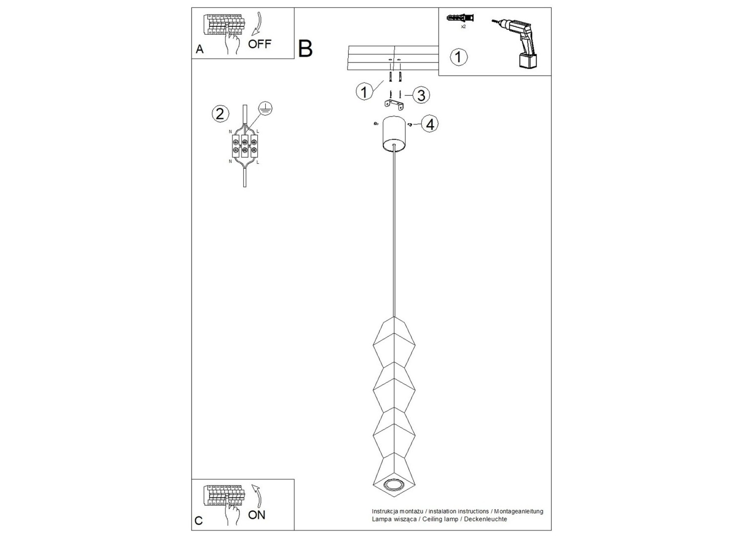 Suspension KUBBE grande S bois naturel GU10 – vue complémentaire 11