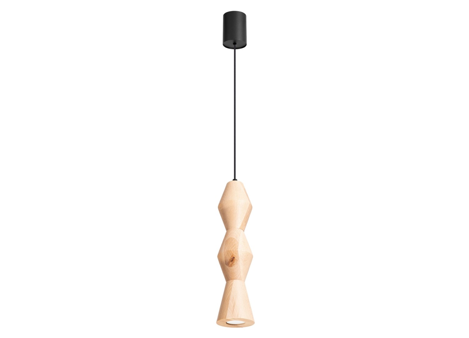 Suspension KUBBE moyenne R bois naturel GU10