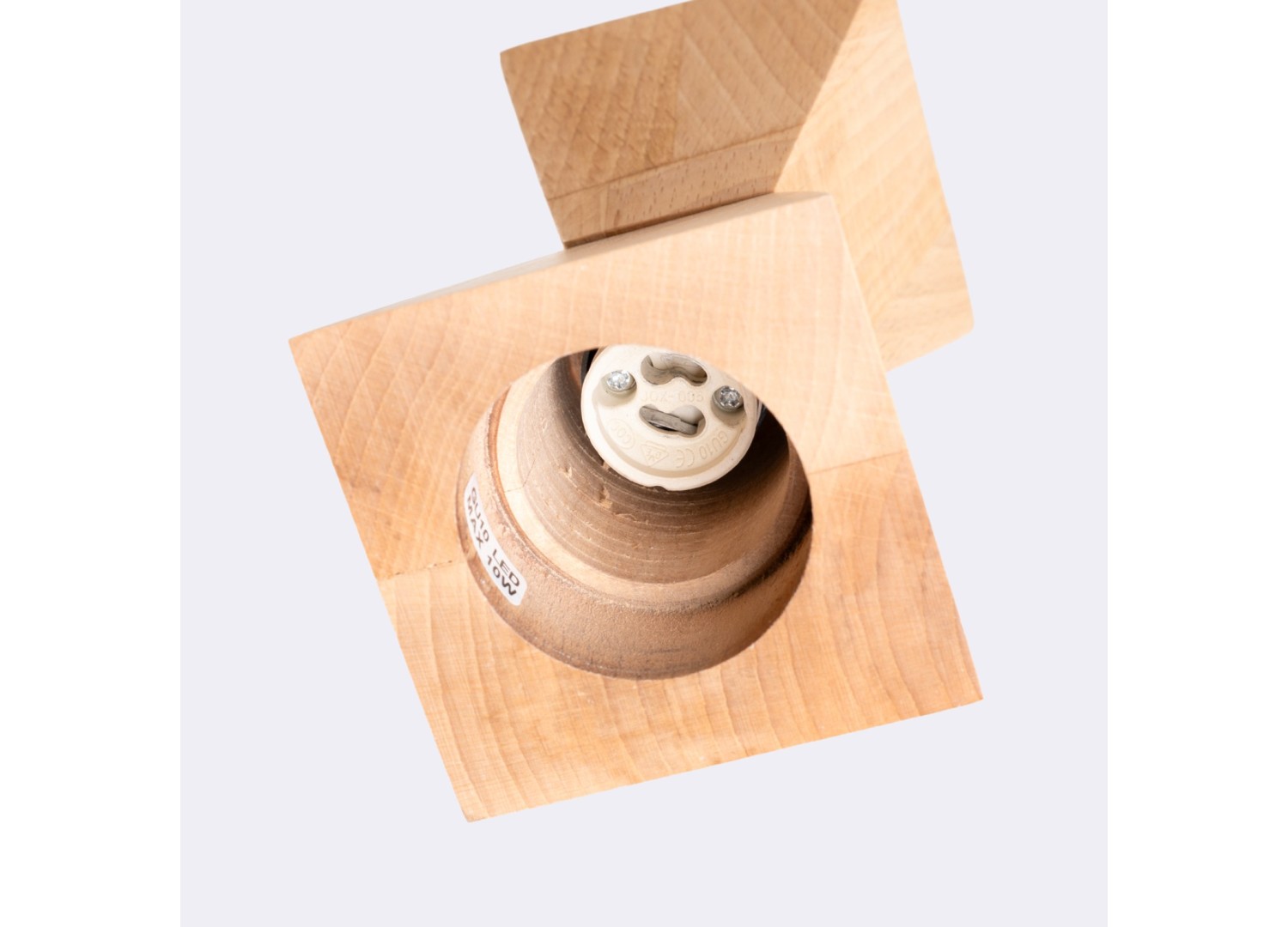Suspension KUBBE moyenne S bois naturel GU10 – vue complémentaire 8