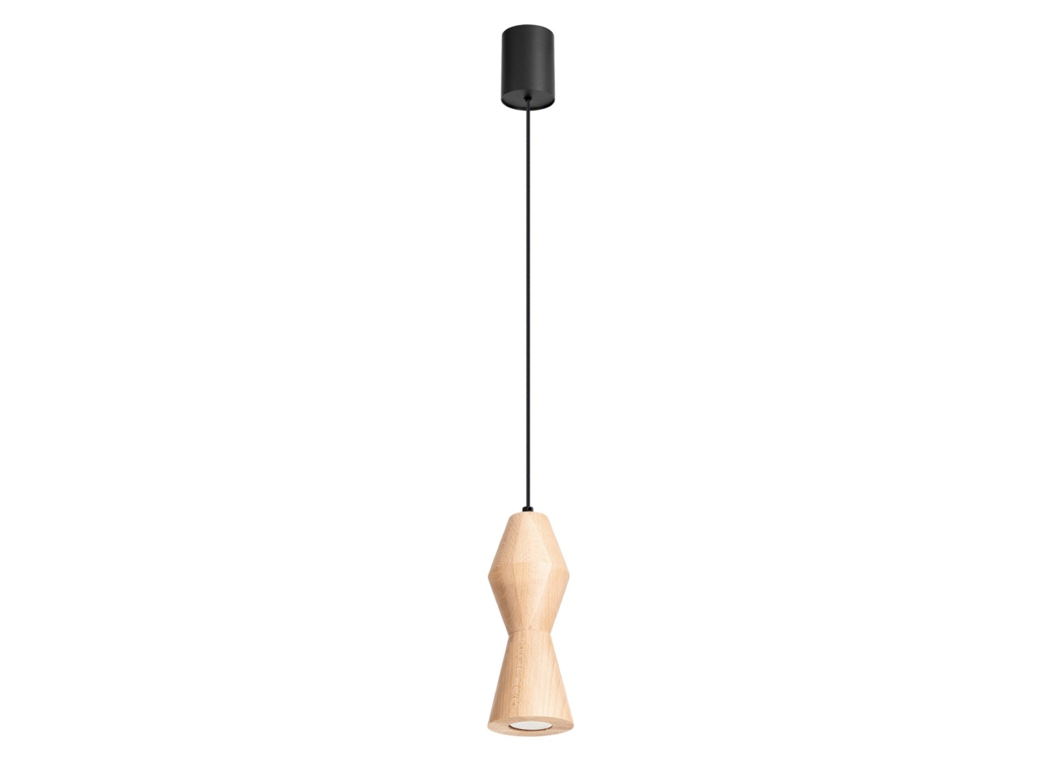 Suspension KUBBE petite R bois naturel GU10