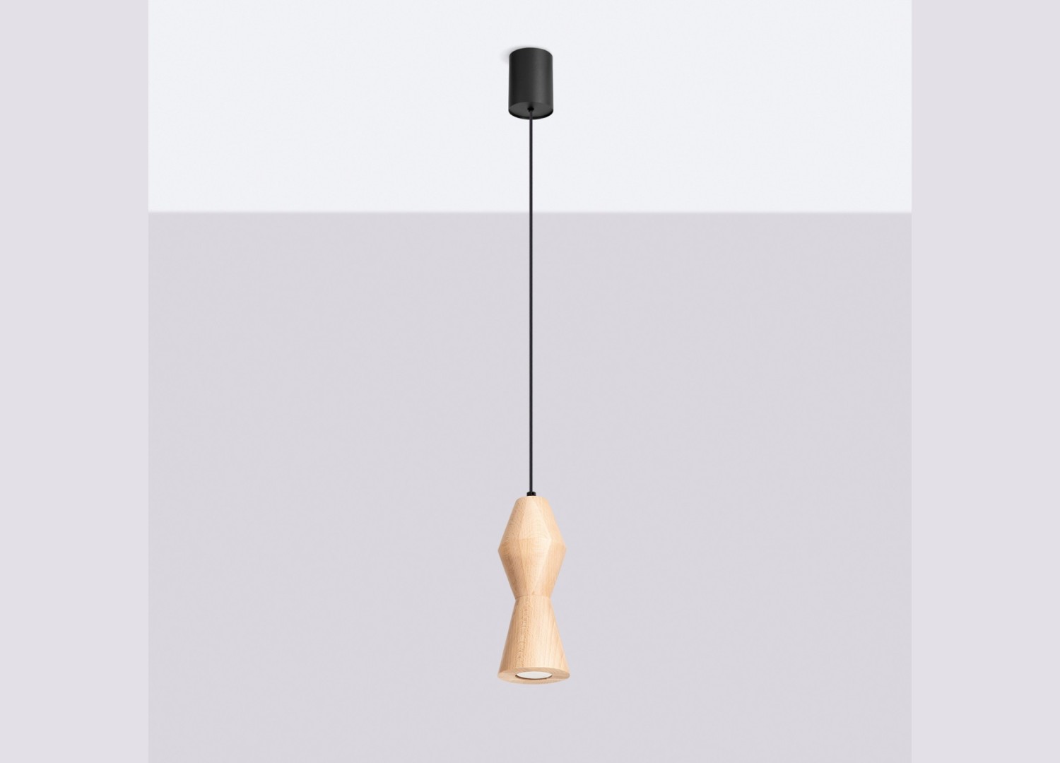 Suspension KUBBE petite R bois naturel GU10 – vue complémentaire 2