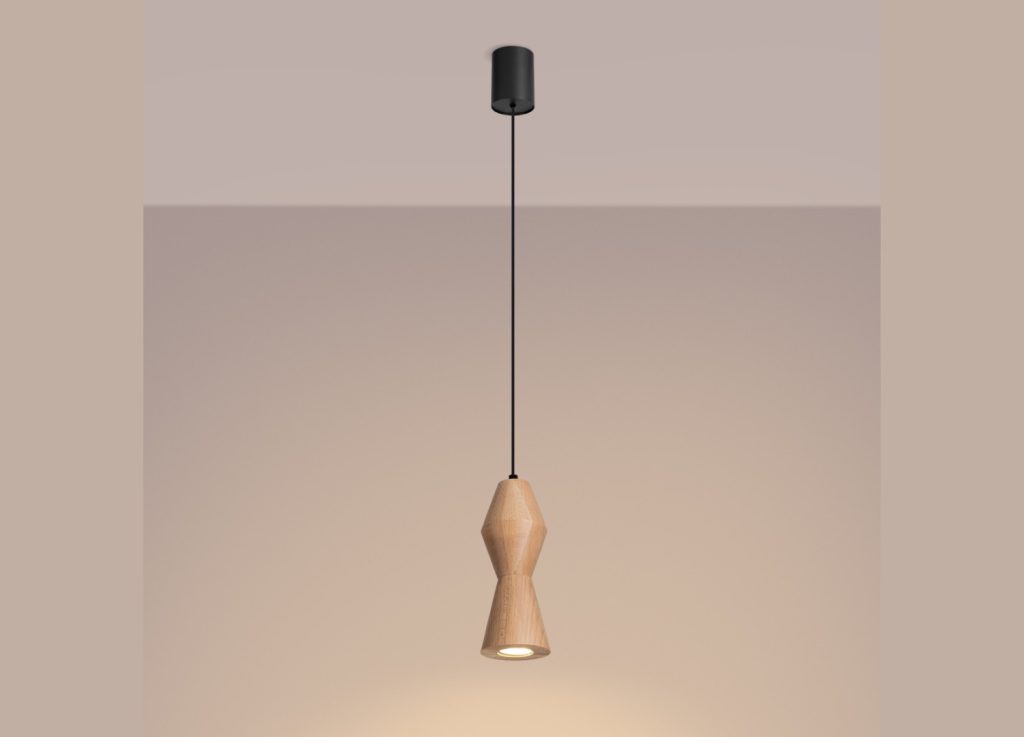 Suspension KUBBE petite R bois naturel GU10 – vue complémentaire 3