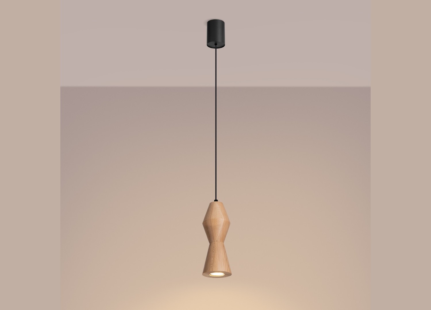 Suspension KUBBE petite R bois naturel GU10 – vue complémentaire 3