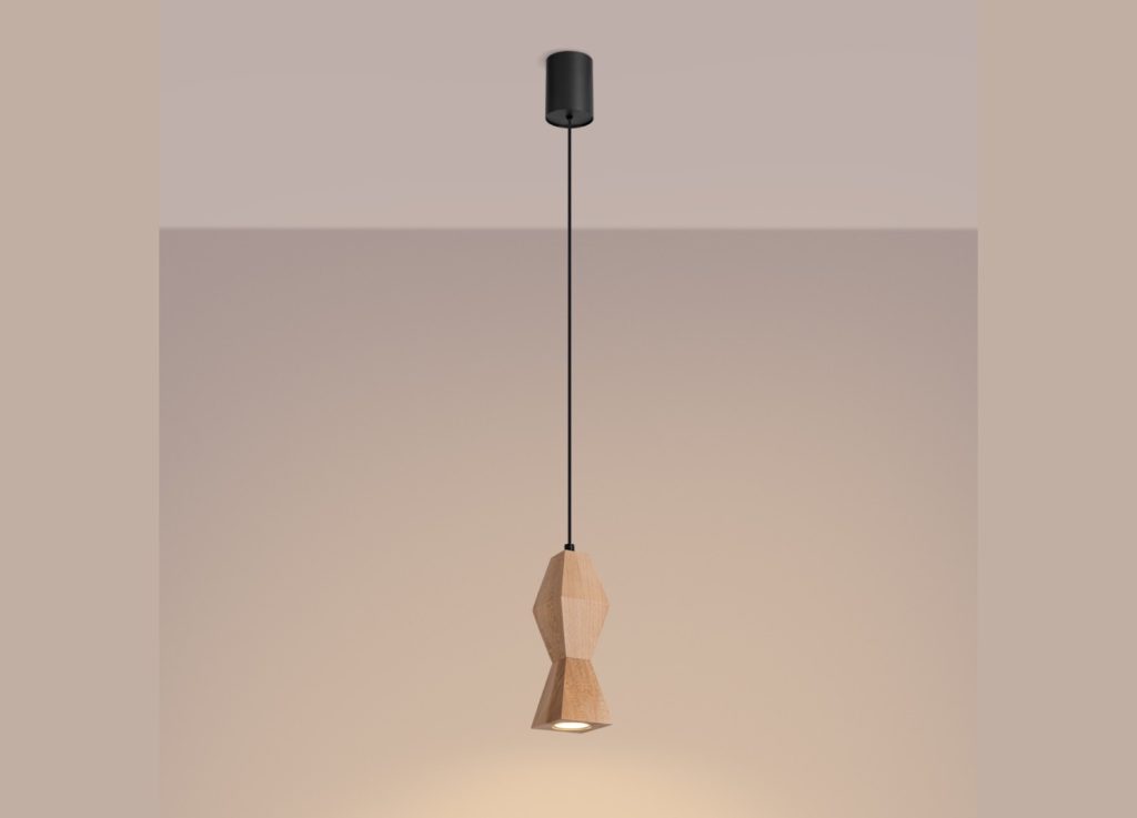 Suspension KUBBE petite S bois naturel GU10 – vue complémentaire 3