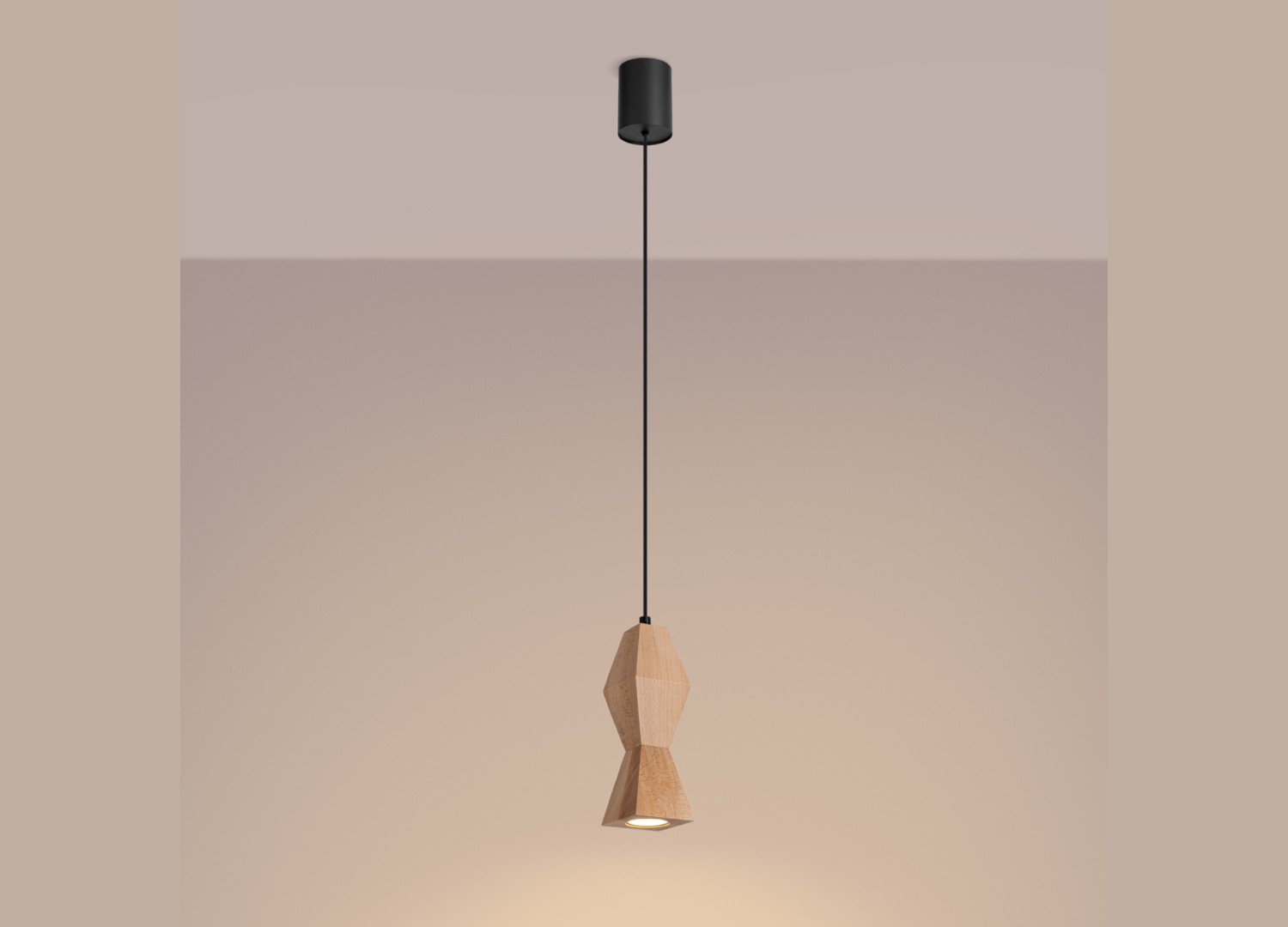 Suspension KUBBE petite S bois naturel GU10 – vue complémentaire 3
