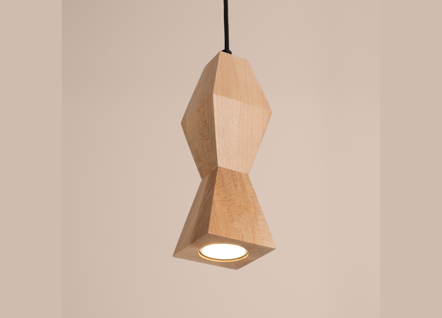 Suspension KUBBE petite S bois naturel GU10 – vue complémentaire 4