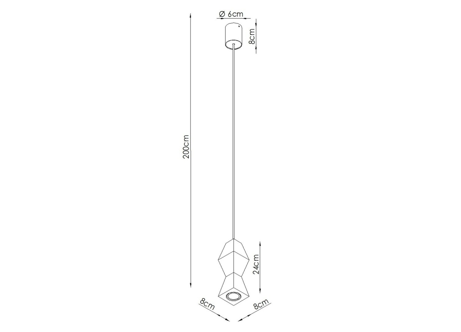Suspension KUBBE petite S bois naturel GU10 – vue complémentaire 10