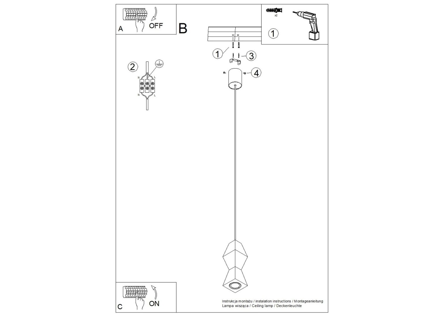 Suspension KUBBE petite S bois naturel GU10 – vue complémentaire 11