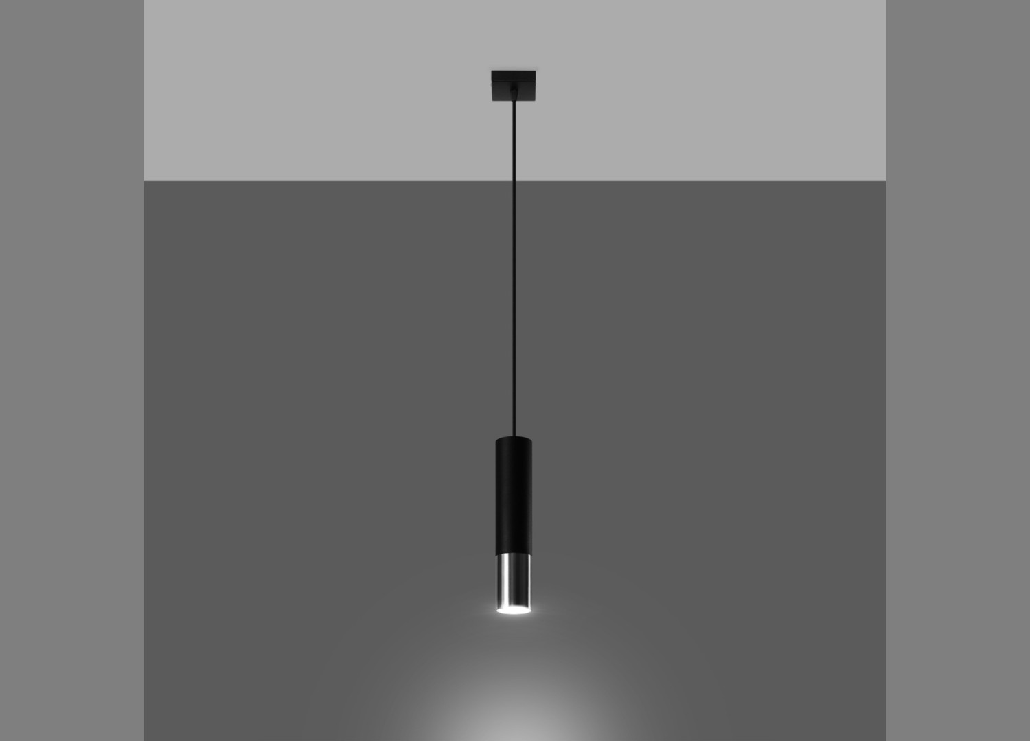 Suspension LOOPEZ 1 noir/chromé GU10 – vue complémentaire 3