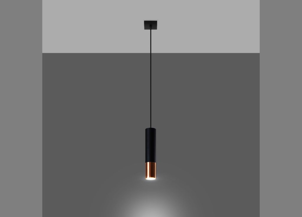 Suspension LOOPEZ 1 noir/cuivre GU10 – vue complémentaire 3