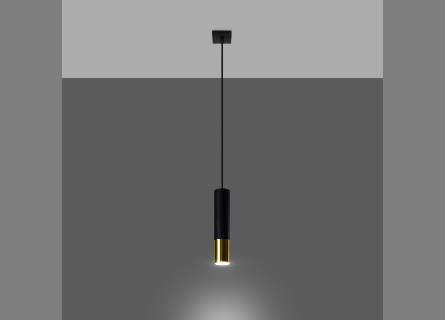 Suspension LOOPEZ 1 noir/doré GU10 – vue complémentaire 3