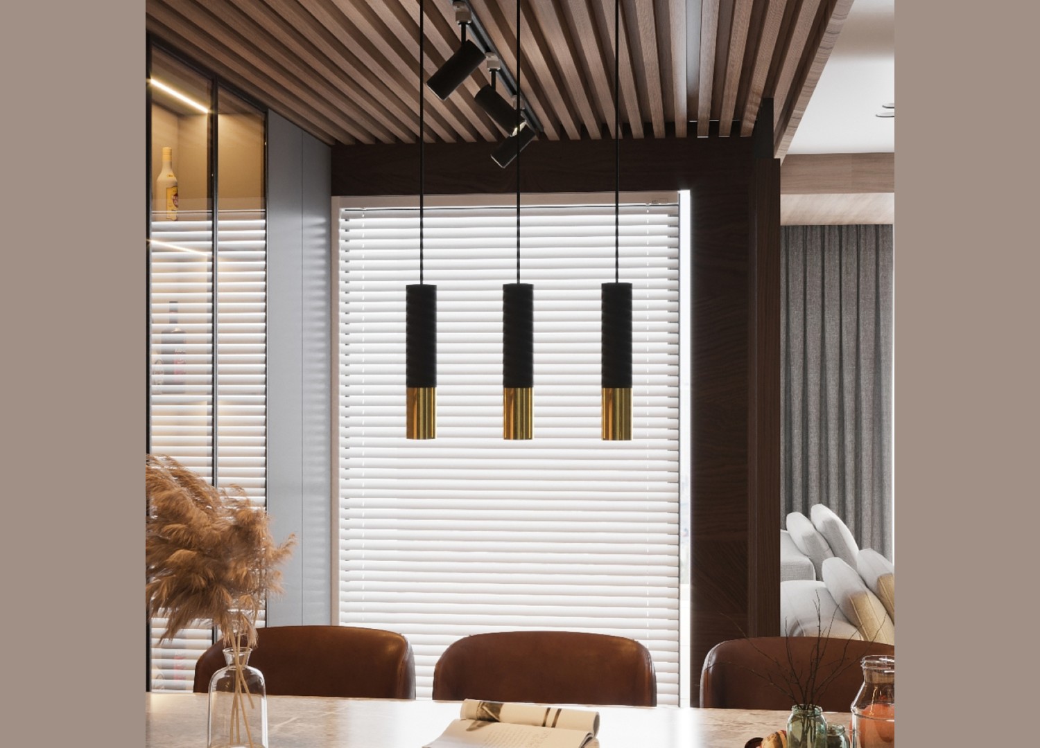 Suspension LOOPEZ 1 noir/doré GU10 – vue complémentaire 6
