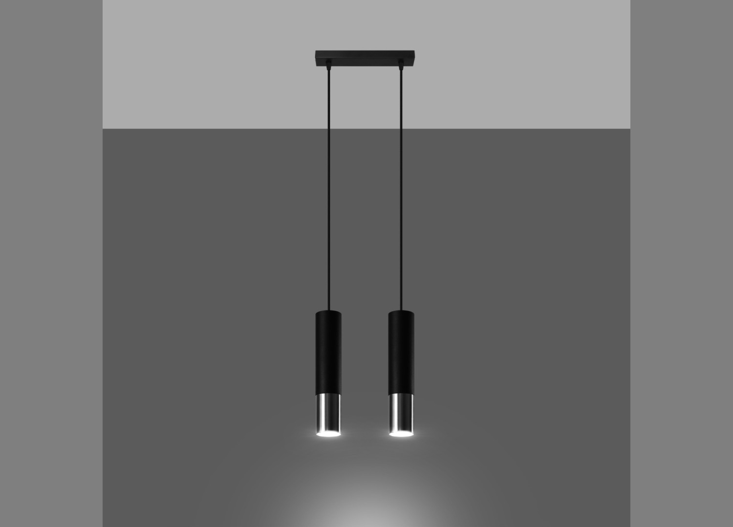 Suspension LOOPEZ 2 noir/chromé GU10 – vue complémentaire 3