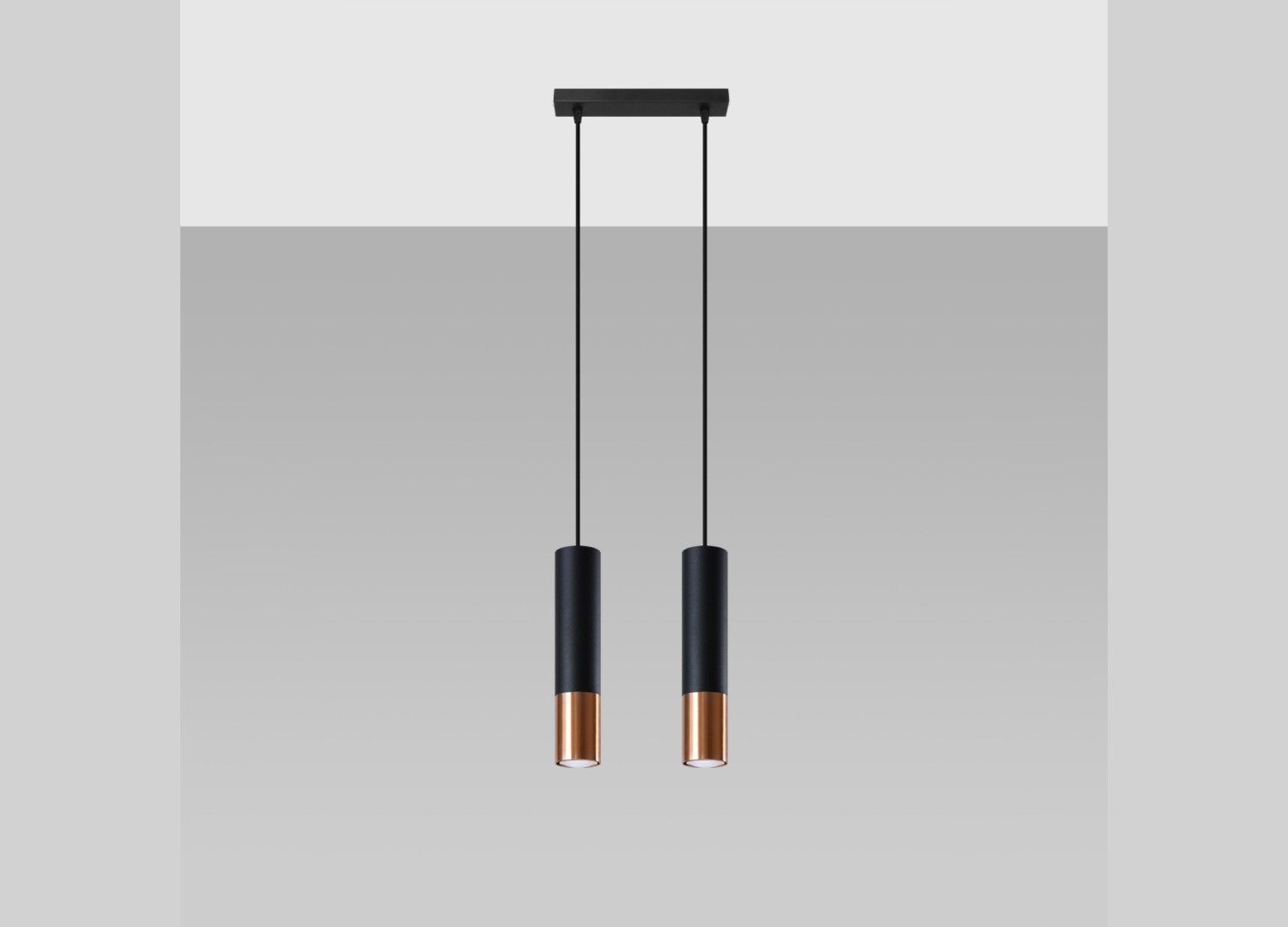 Suspension LOOPEZ 2 noir/cuivre GU10 – vue complémentaire 2