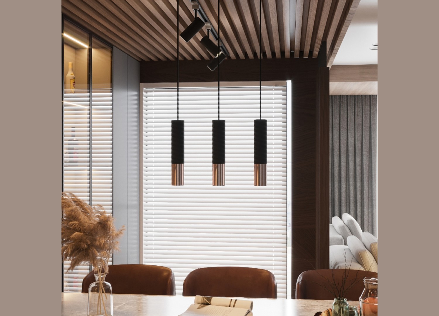 Suspension LOOPEZ 2 noir/cuivre GU10 – vue complémentaire 6