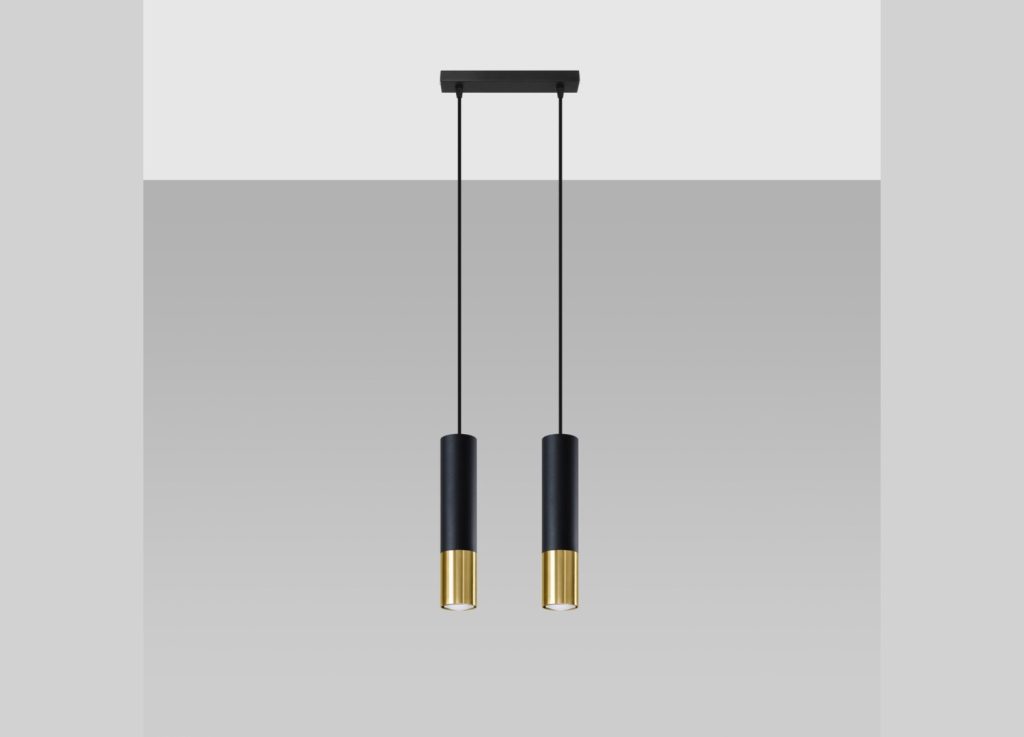 Suspension LOOPEZ 2 noir/doré GU10 – vue complémentaire 2