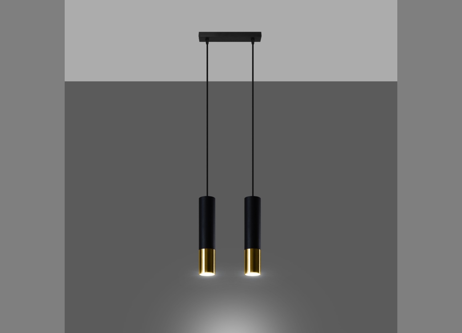Suspension LOOPEZ 2 noir/doré GU10 – vue complémentaire 3
