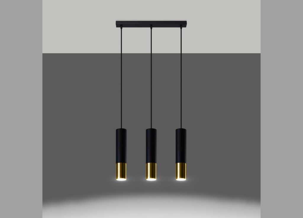 Suspension LOOPEZ 3L noir/doré GU10 – vue complémentaire 3