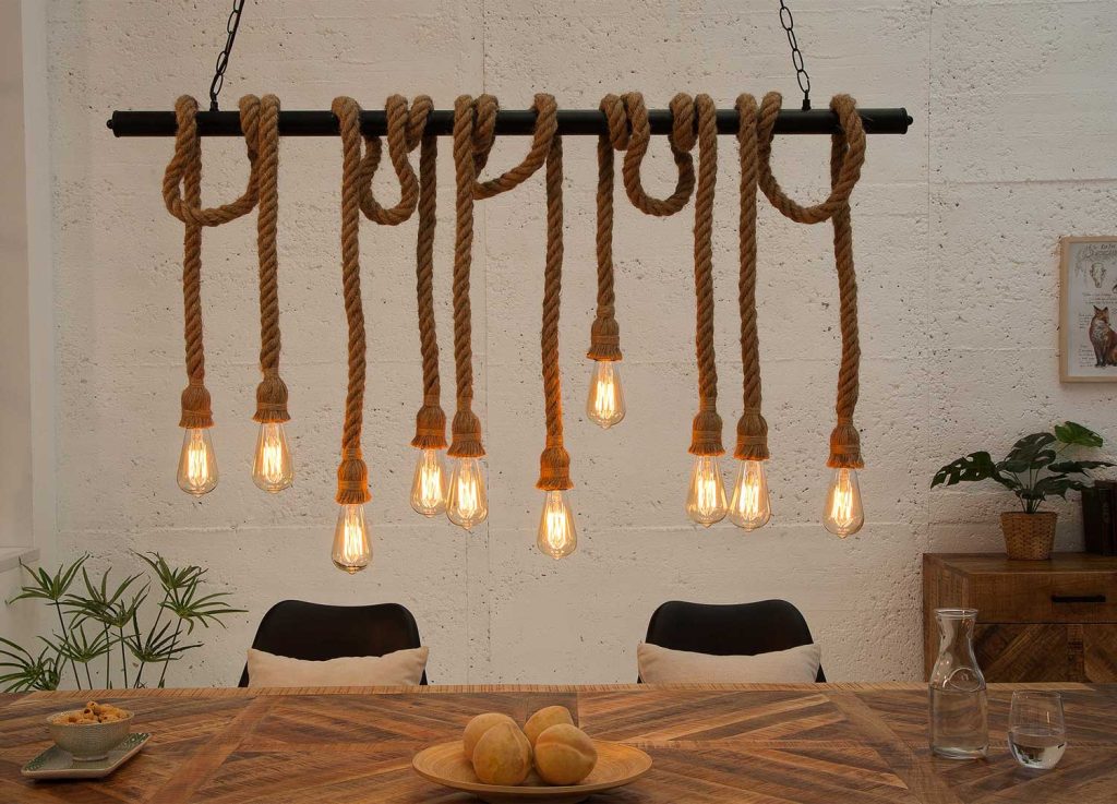 Suspension luminaire esprit maritime 120 cm