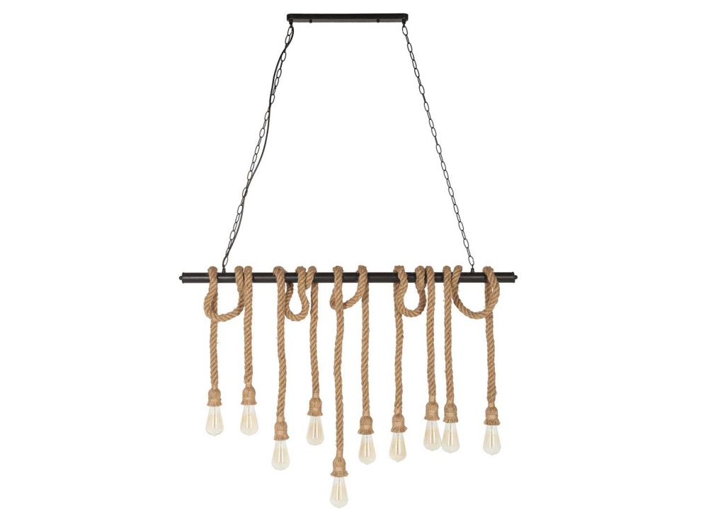 Suspension luminaire esprit maritime 120 cm