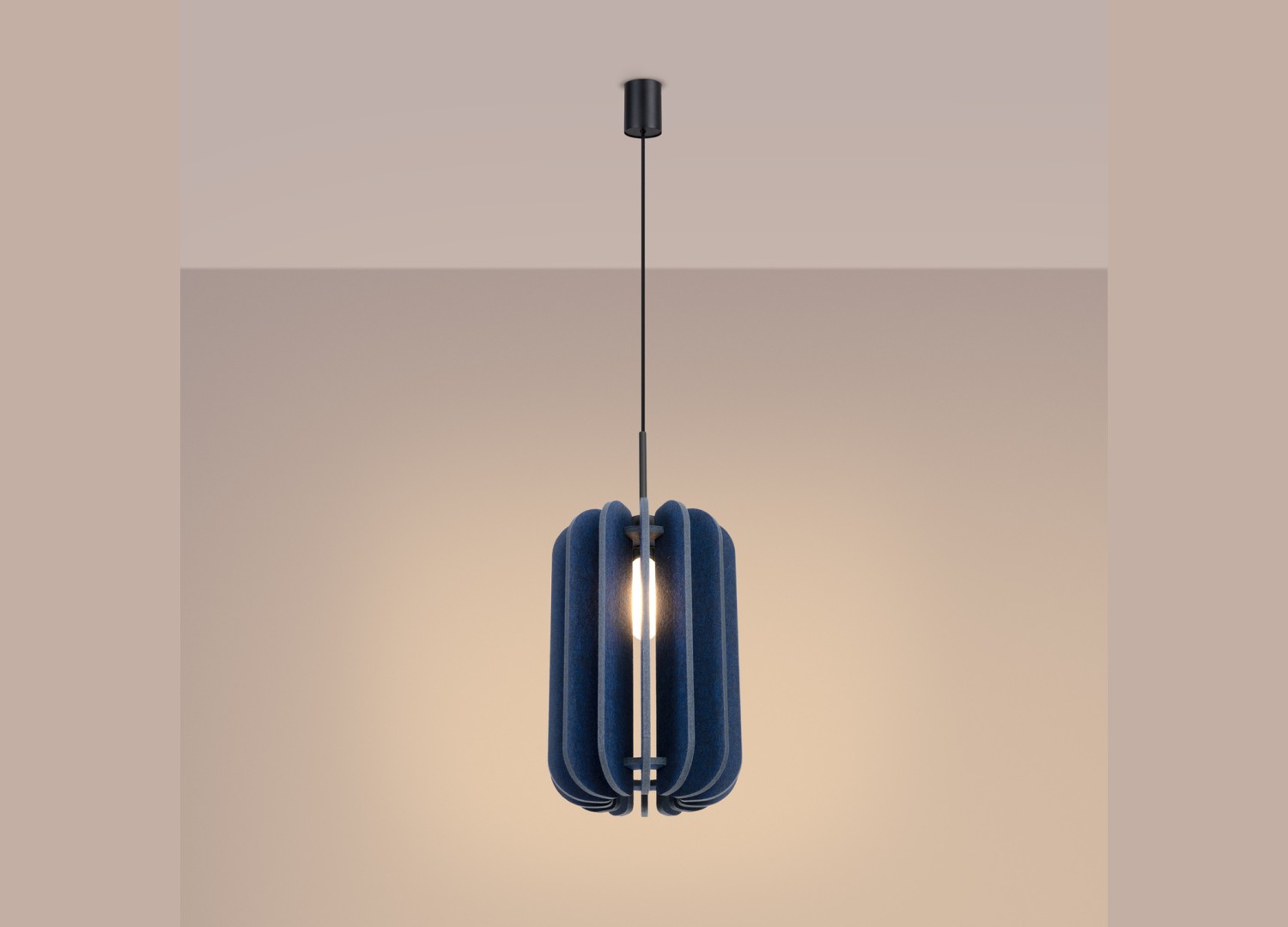 Suspension MULA 27 bleu marine et noir E27 – vue complémentaire 4