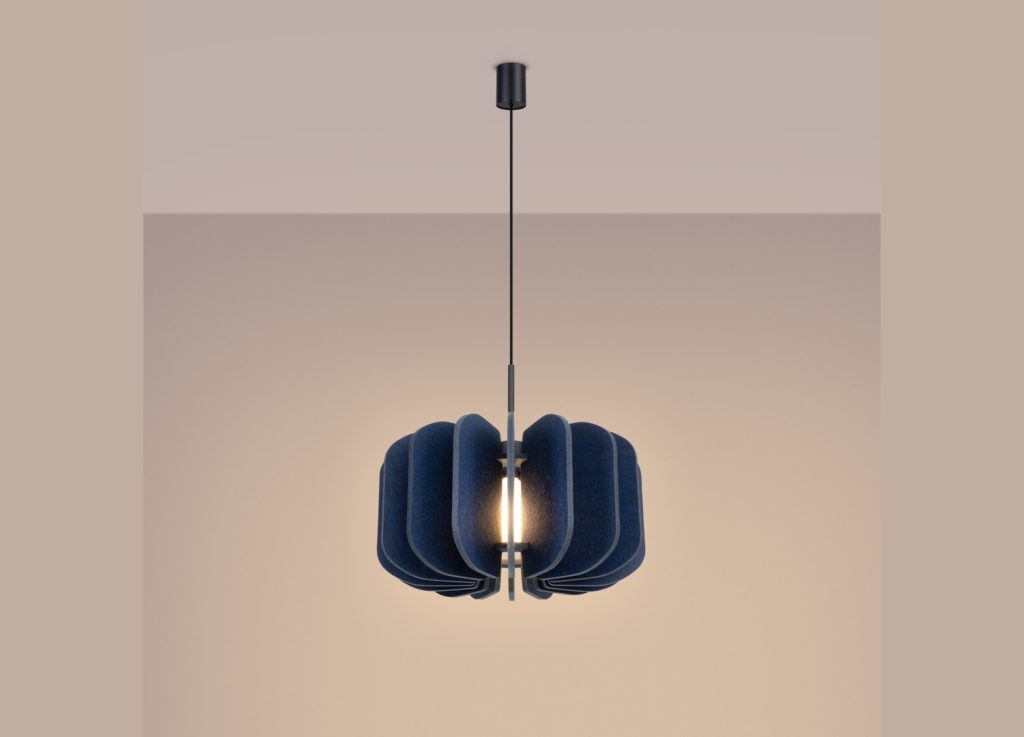 Suspension MULA 45 bleu marine et noir E27 – vue complémentaire 4