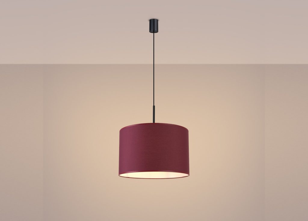 Suspension NEVIA bordeaux 40 cm E27 – vue 4