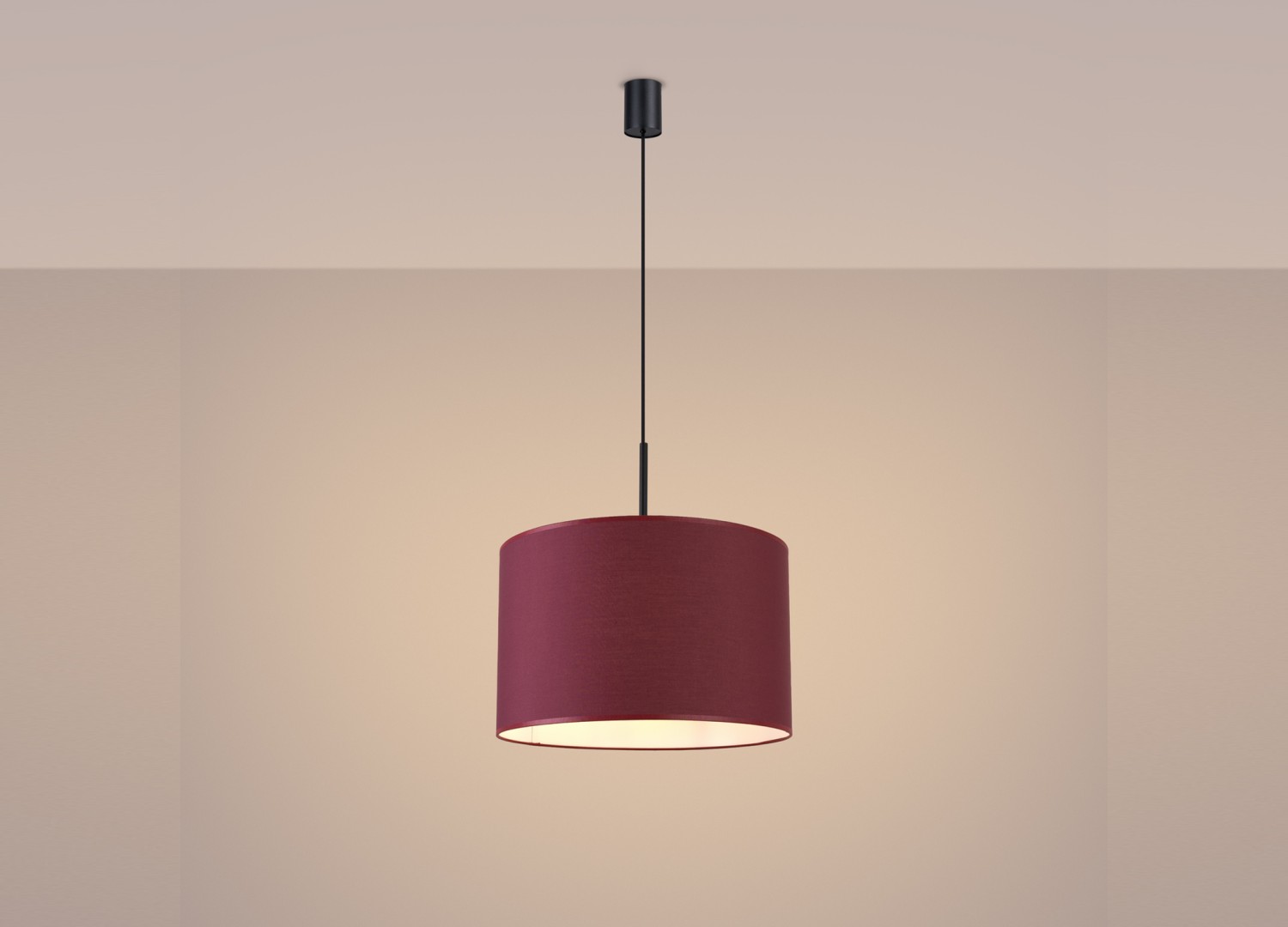 Suspension NEVIA bordeaux 40 cm E27 – vue 4
