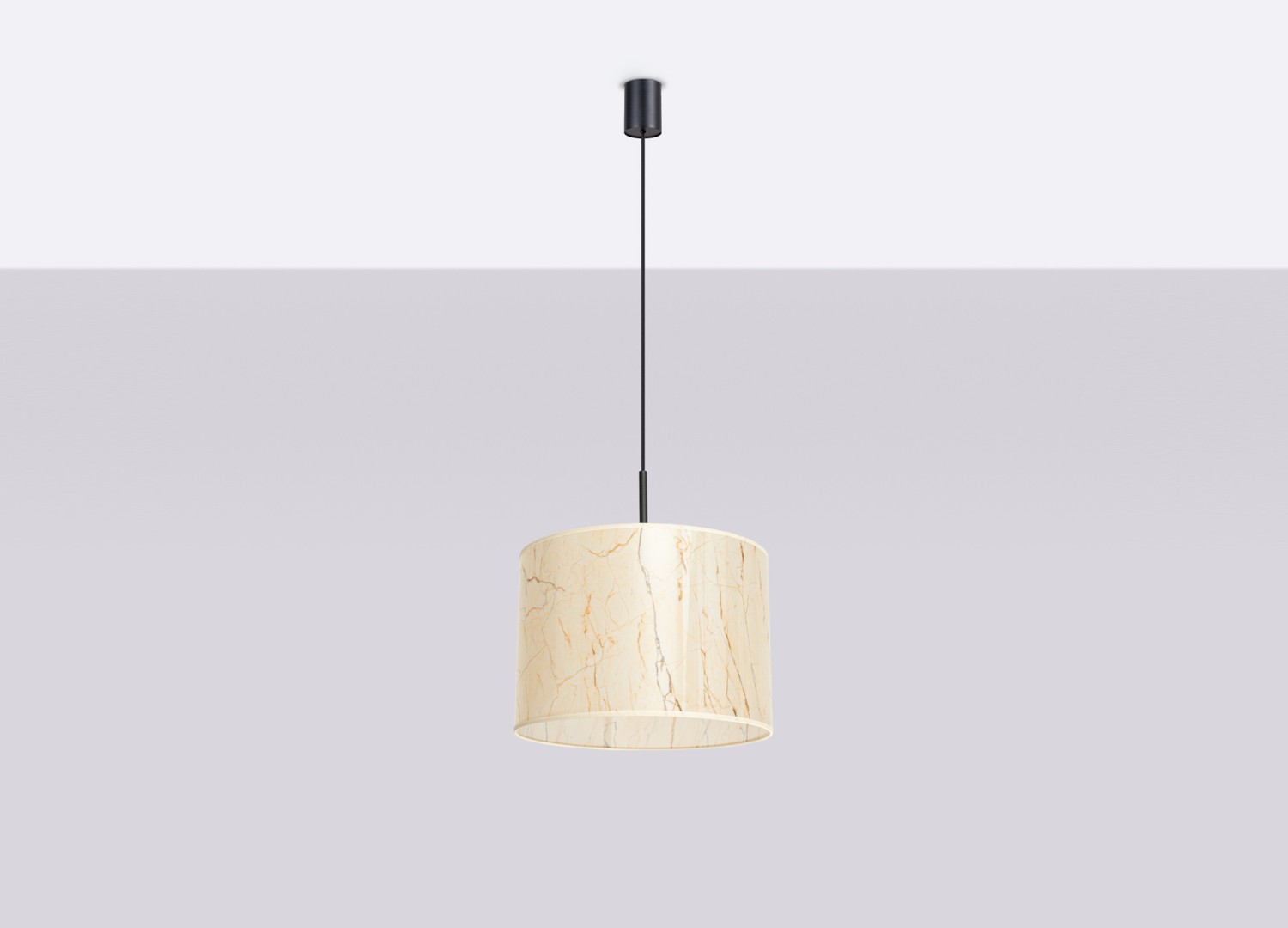 Suspension NEVIA effet marbre beige 40 cm E27 – vue 3