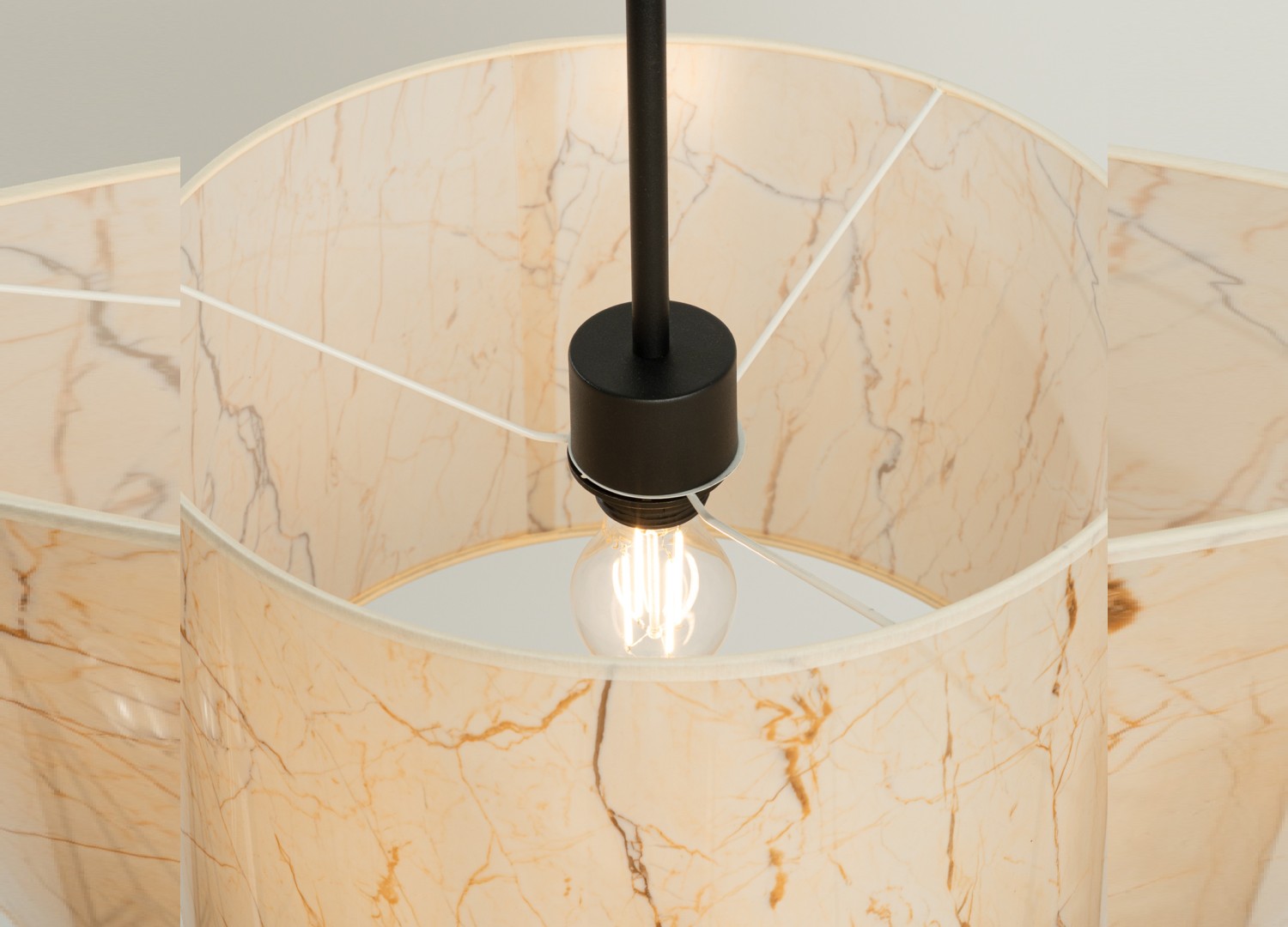 Suspension NEVIA effet marbre beige 40 cm E27 – vue 5