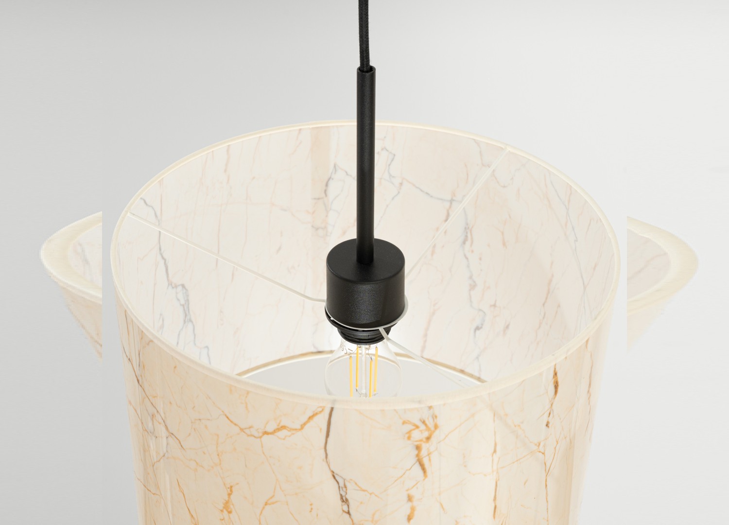 Suspension NEVIA effet marbre beige 40 cm E27 – vue 6