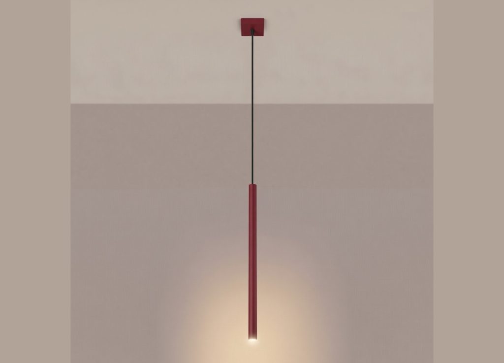 Suspension PASTELO 1 bordeaux – vue complémentaire 3