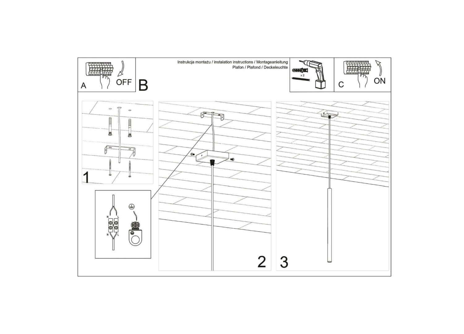 Suspension PASTELO 1 bordeaux – vue complémentaire 7