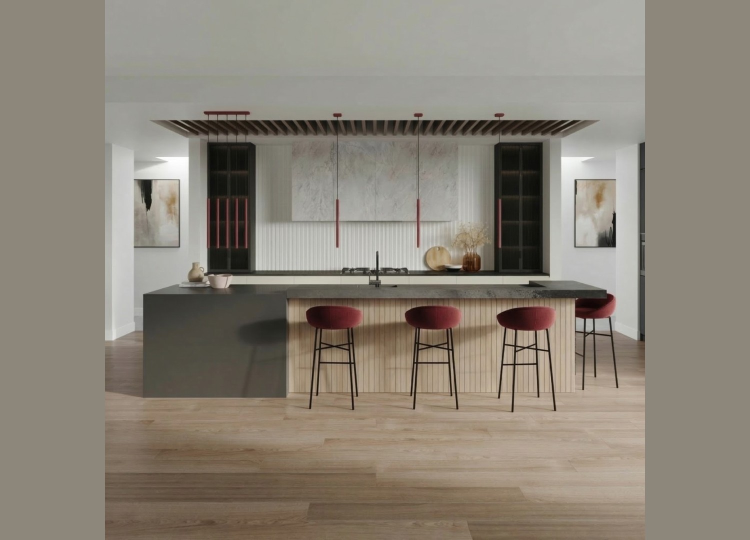 Suspension PASTELO 1 bordeaux – vue complémentaire 8