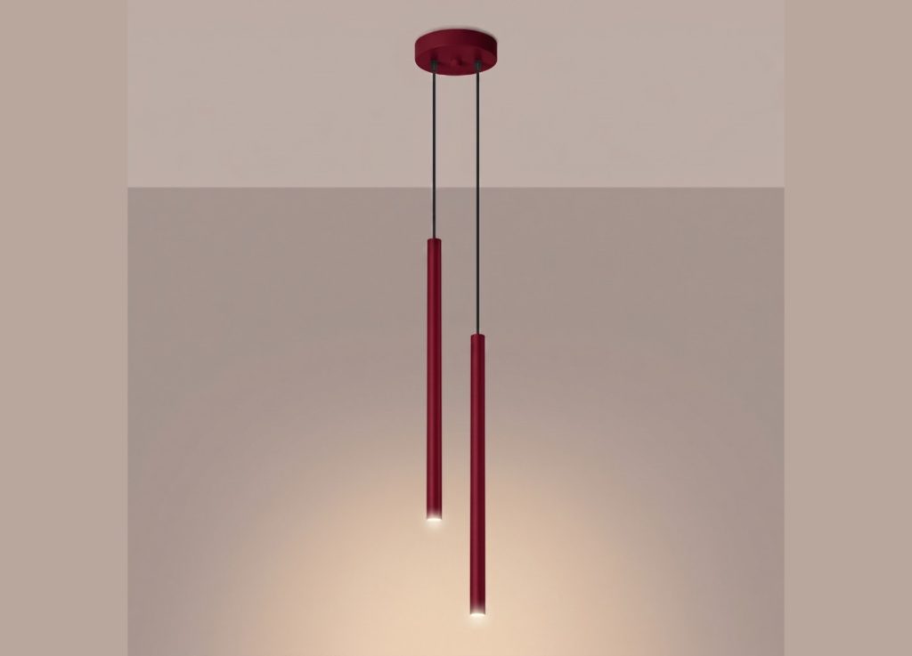 Suspension PASTELO 2 bordeaux – vue complémentaire 3