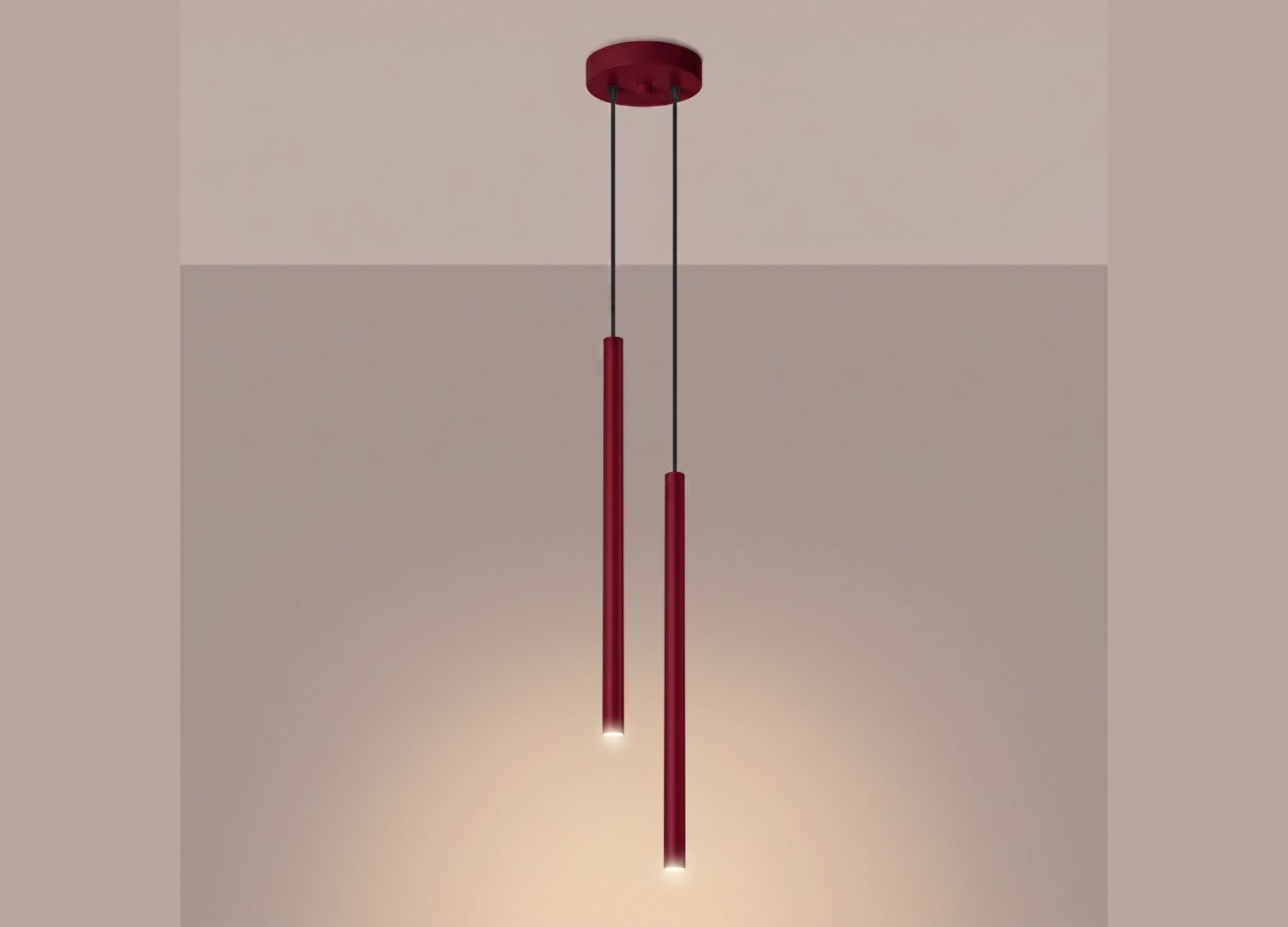 Suspension PASTELO 2 bordeaux – vue complémentaire 3